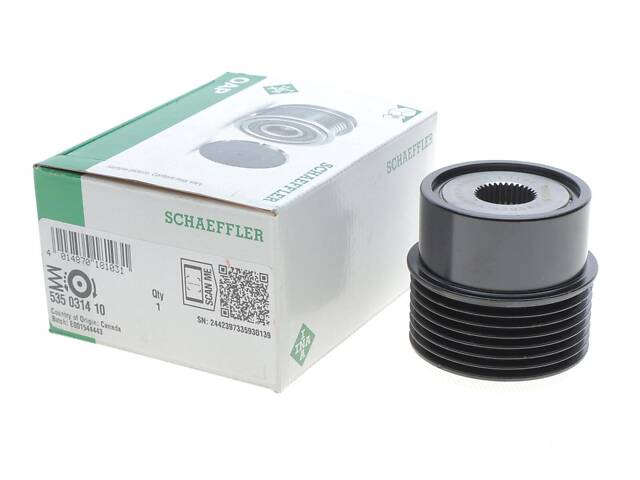 INA 535 0314 10 Шкив генератора Ford Transit 2.4 TDCi 00-06, 7ПК - Фото 7