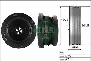 INA 544 0148 10 Шків колінвалу BMW 3 (E46)/5 (E39)/X5 (E53) 3.0D 98-05, M57 D30 (306D1)