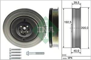 INA 544 0503 20 Шків колінвалу Volvo S60/S90/V60/V90/XC60/XC90 13- (з болтом)