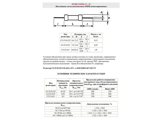 Продаем резисторы С2-23-0,25 С2-33 С2-33Н МЛТ ОМЛТ - Фото 2