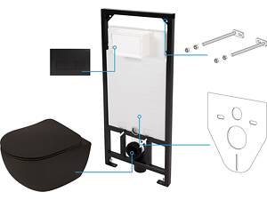 Інсталяційна система Deante Peonia 6 в 1, чорна (CDENNZPW)