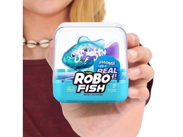 Интерактивная игрушка ROBO ALIVE S3 – РОБОРИБКА (голубая) - Фото 3