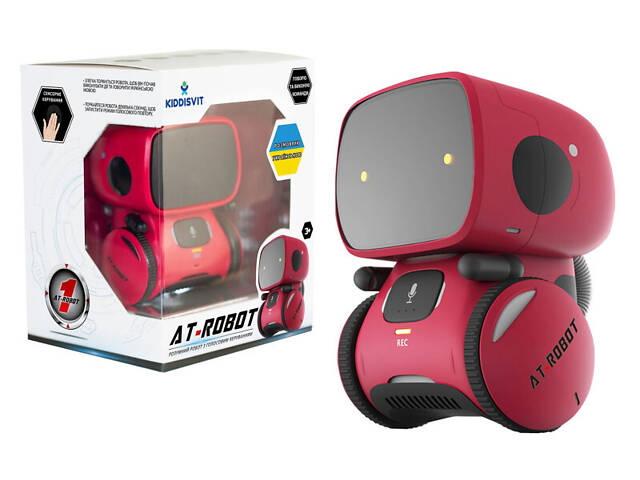 Інтерактивний робот AT-Robot червоний з голосовим управлінням на українському AT001-01-UKR - Фото 1