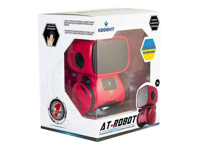 Інтерактивний робот AT-Robot червоний з голосовим управлінням на українському AT001-01-UKR - Фото 2
