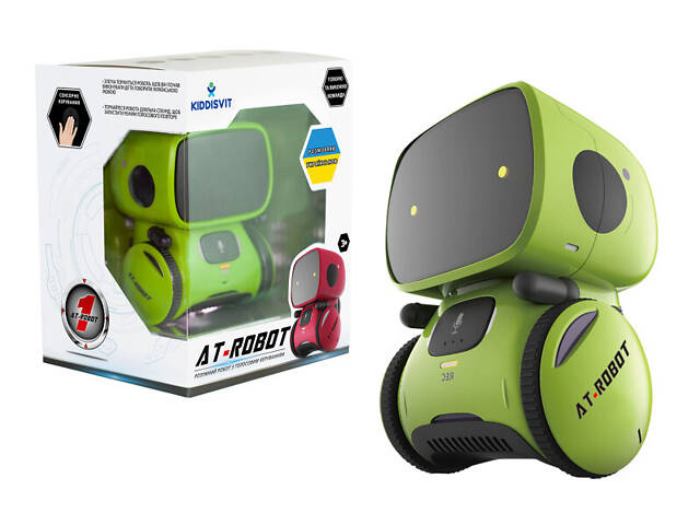 Інтерактивний робот AT-Robot зелений з голосовим управлінням на українському AT001-02-UKR - Фото 1