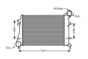 Интеркулер AUDI A3 (8P1) / VW GOLF (1K1) / VW JETTA (1K2) / SEAT LEON (1P1) 2003-2016 г.