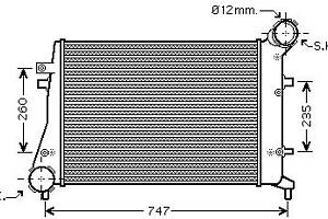 Интеркулер AUDI A3 (8P1) / VW GOLF (1K1) / VW JETTA (1K2) / SEAT LEON (1P1) 2003-2016 г.
