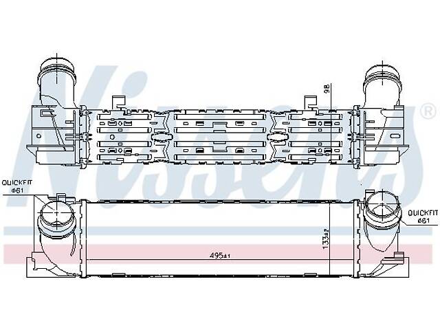 Интеркулер BMW 1 (F21) / BMW 2 (F22, F87) / BMW 4 (F32, F82) 2011-2021 г.