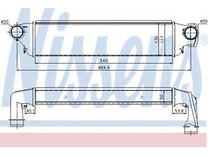 Интеркулер BMW 3 E46(98-)320d(+)[OE 1751.2.246.795] NISSENS 96741 на BMW 3 седан (E46)