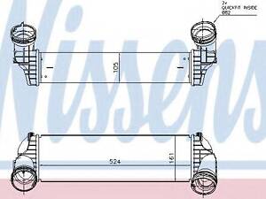 Интеркулер BMW X5 F15 (13-) X5 30dX NISSENS 96364 на BMW X5 (E70)