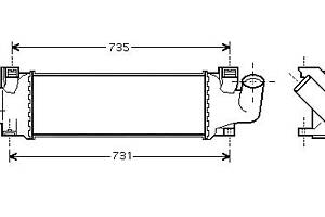 Интеркулер FORD KUGA / FORD FOCUS / FORD C-MAX (DM2) / FORD S-MAX (WA6) 1994-2020 г.