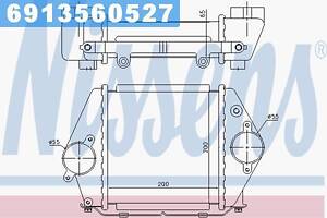Интеркулер MAZDA 6 (GG, GY) (02-) 2.0 DI (пр-во Nissens)