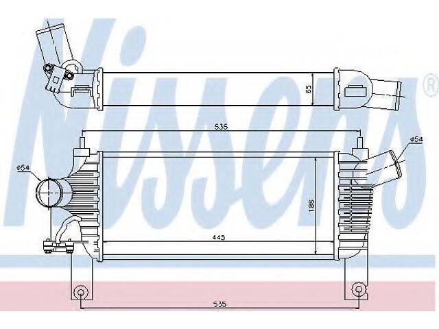 Интеркулер NS NAVARA(05-)2.5 dCi(+)[OE 14461-EB360] NISSENS 96622 на NISSAN ARMADA (R51)