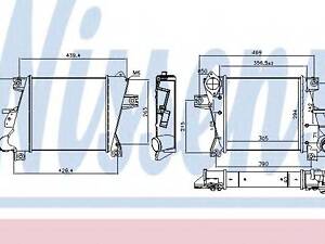 Интеркулер NS X-TRAIL T30(01-)2.2 D(+)[OE 14461ES60A] NISSENS 96407 на NISSAN X-TRAIL (T30)