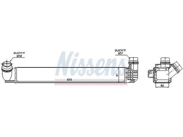 Интеркулер RENAULT MEGANE (KZ0/1) / RENAULT SCENIC (JZ0/1_) 2008-2016 г.