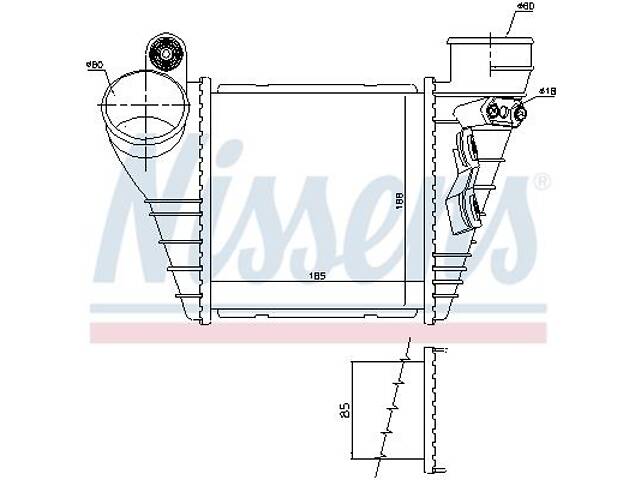 Интеркулер VW GOLF (1J1) / VW BORA (1J2) / AUDI A3 (8L1) / SEAT LEON (1M1) 1996-2013 г.