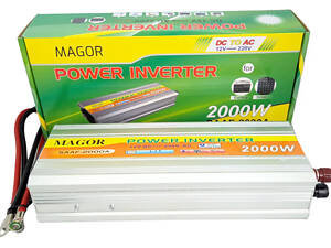 Інвертор потужний апроксимована синусоїда перетворювач напруги Magor 2000W 12V-220V