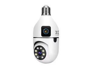 IP-камера цокольная с двойным объективом XON SmartCam Wi-Fi 1080P Белый (UBWEW22VW 7430)