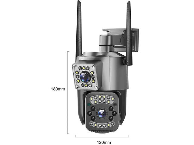 IP WiFi камера SC03-4G 2 независимых объектива 4Mpx+4Mpx (v380) - Фото 3