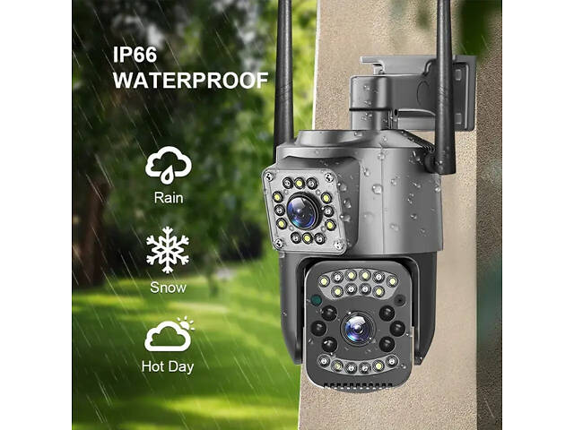 IP WiFi камера SC03-4G 2 независимых объектива 4Mpx+4Mpx (v380) - Фото 5