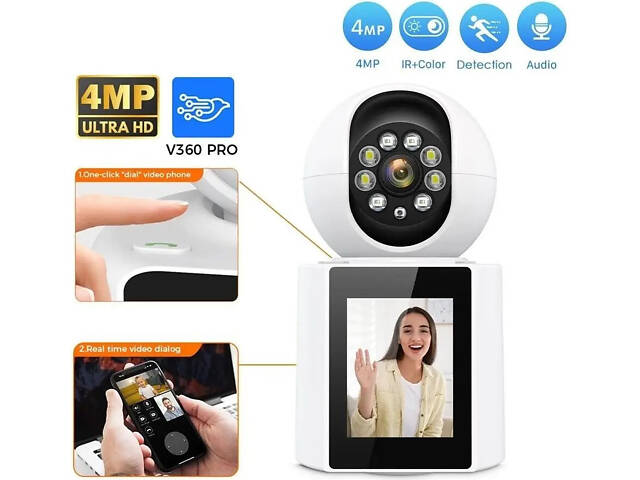 IP WiFi камера V1-20C с экраном 2.8' (iCSee APP) - Фото 4