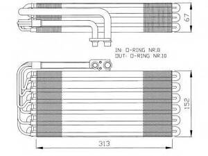 Испаритель, кондиционер NRF 36064 на PORSCHE 911 (993)