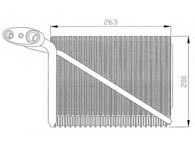 Испаритель кондиционера для моделей: AUDI (A4, A4), VOLKSWAGEN (PASSAT,PASSAT,PASSAT,PASSAT)