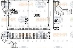 Испаритель кондиционера для моделей: AUDI (A5, A4,A4,Q5,A5,A4,A5)