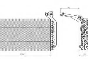 Испаритель кондиционера для моделей: CITROËN (EVASION, JUMPY,JUMPY,JUMPY), FIAT (ULYSSE,SCUDO,SCUDO), LANCIA (ZETA), PE