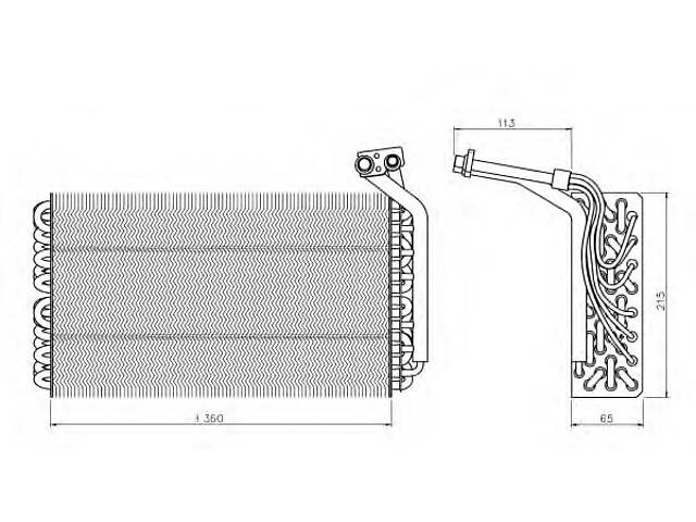 Испаритель кондиционера для моделей: CITROËN (EVASION, JUMPY,JUMPY,JUMPY), FIAT (ULYSSE,SCUDO,SCUDO), LANCIA (ZETA), PE