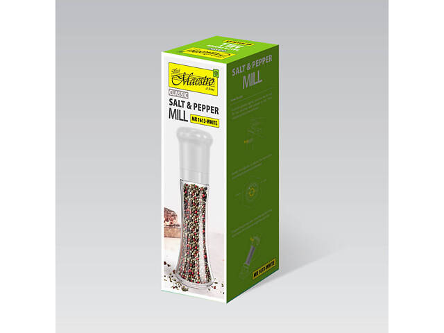 Подрібнювач для перцю Maestro MR-1613-WHITE 7,1х20 см білий - Фото 3