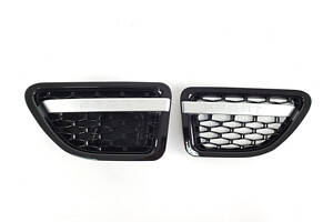 Жабры в крылья Range Rover Sport 2005-2009год full black silver bar