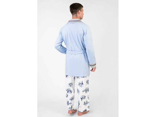 Жакет чоловічий Homewear Mad 45096G L Bleu (3700467754690) - Фото 2
