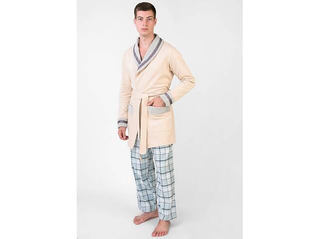 Жакет чоловічий Homewear Mad 45096G XL Beige (3700467704599) - Фото 1
