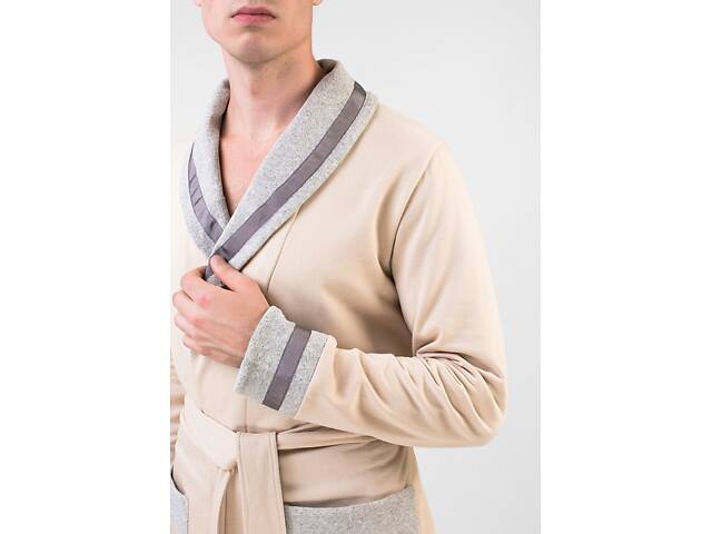 Жакет чоловічий Homewear Mad 45096G XL Beige (3700467704599) - Фото 3