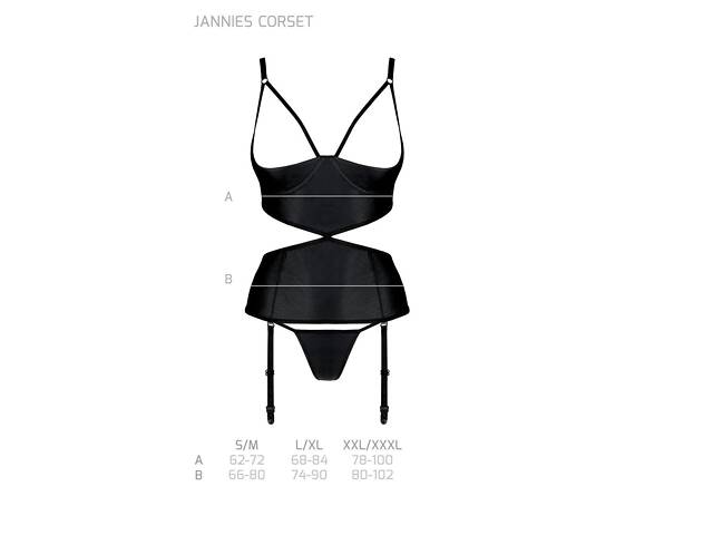 JANNIES CORSET black L/XL - Passion - Фото 7
