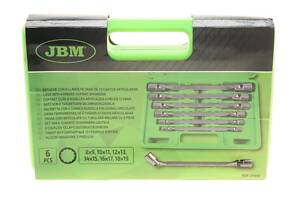 JBM 51659 Набір ключів 12-гранних шарнірних (6шт) (8x9-18x19mm)