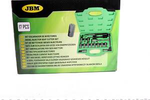 JBM 52813 Набор инструментов для притирки седел дизельных форсунок (17 пердметов)
