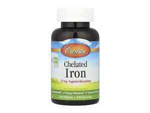 Залізо Carlson Laboratories Chelated Iron 250 tabs (1086-2023-10-4570)