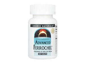 Залізо Source Naturals Advanced Ferrochel 27 мг 180 таблеток