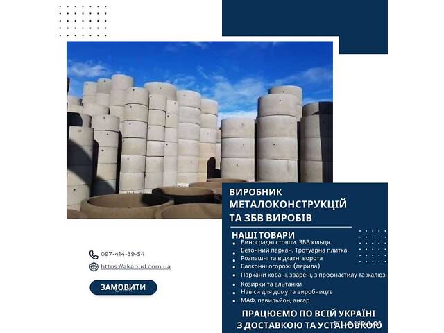 Железобетонные изделия, кольца, еврозабор, плитка. Производитель - Фото 15