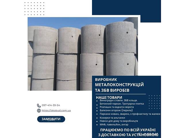 Железобетонные изделия, кольца, еврозабор, плитка. Производитель - Фото 18