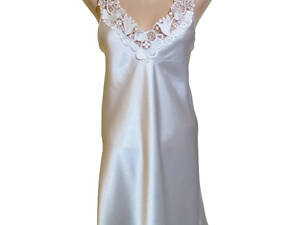 Женская атласная ночнушка Jasmin (Белый) 2XL