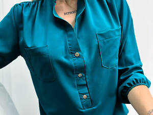 Жіноча блузка 'Sellin' оптом | Батал 54-56, Морська хвиля