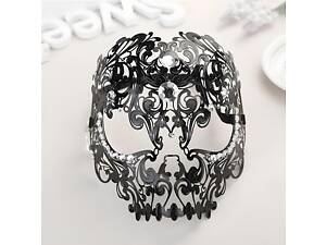 Женская карнавальная маска RESTEQ — металлическая маска «Череп» со стразами для Хэллоуина и вечеринок