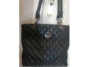 Женская кожаная чёрная сумка MARINA C