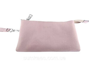 Жіноча шкіряна косметичка 'Bolsa' колір пудра