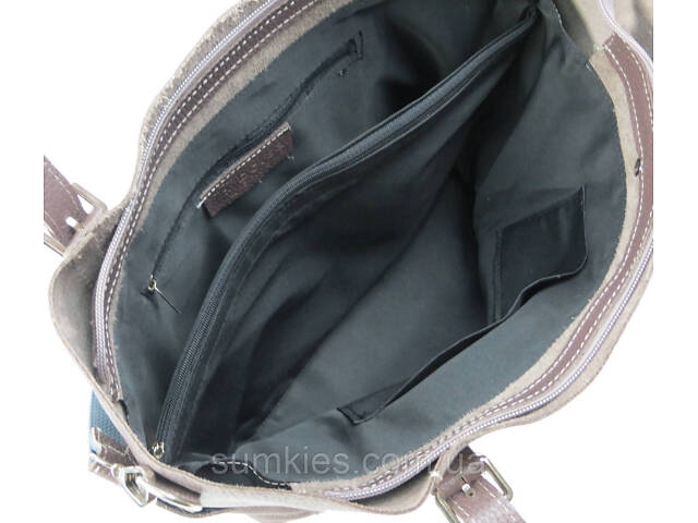 Жіноча шкіряна сумка Borsacomoda коричнева - Фото 8