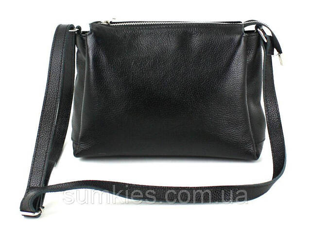 Жіноча шкіряна сумка Borsacomoda, Україна чорна - Фото 2