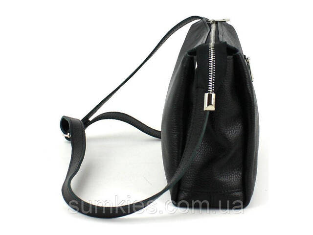 Жіноча шкіряна сумка Borsacomoda, Україна чорна - Фото 4